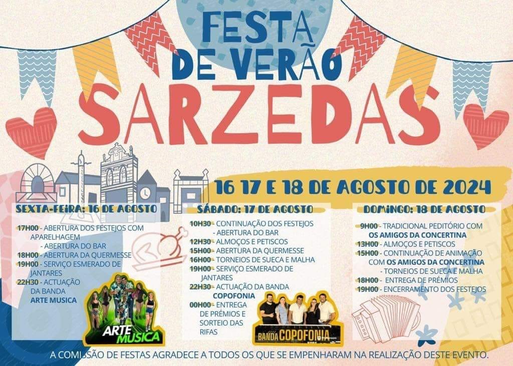 Cartaz Festas de Verão 2024 - Sarzedas