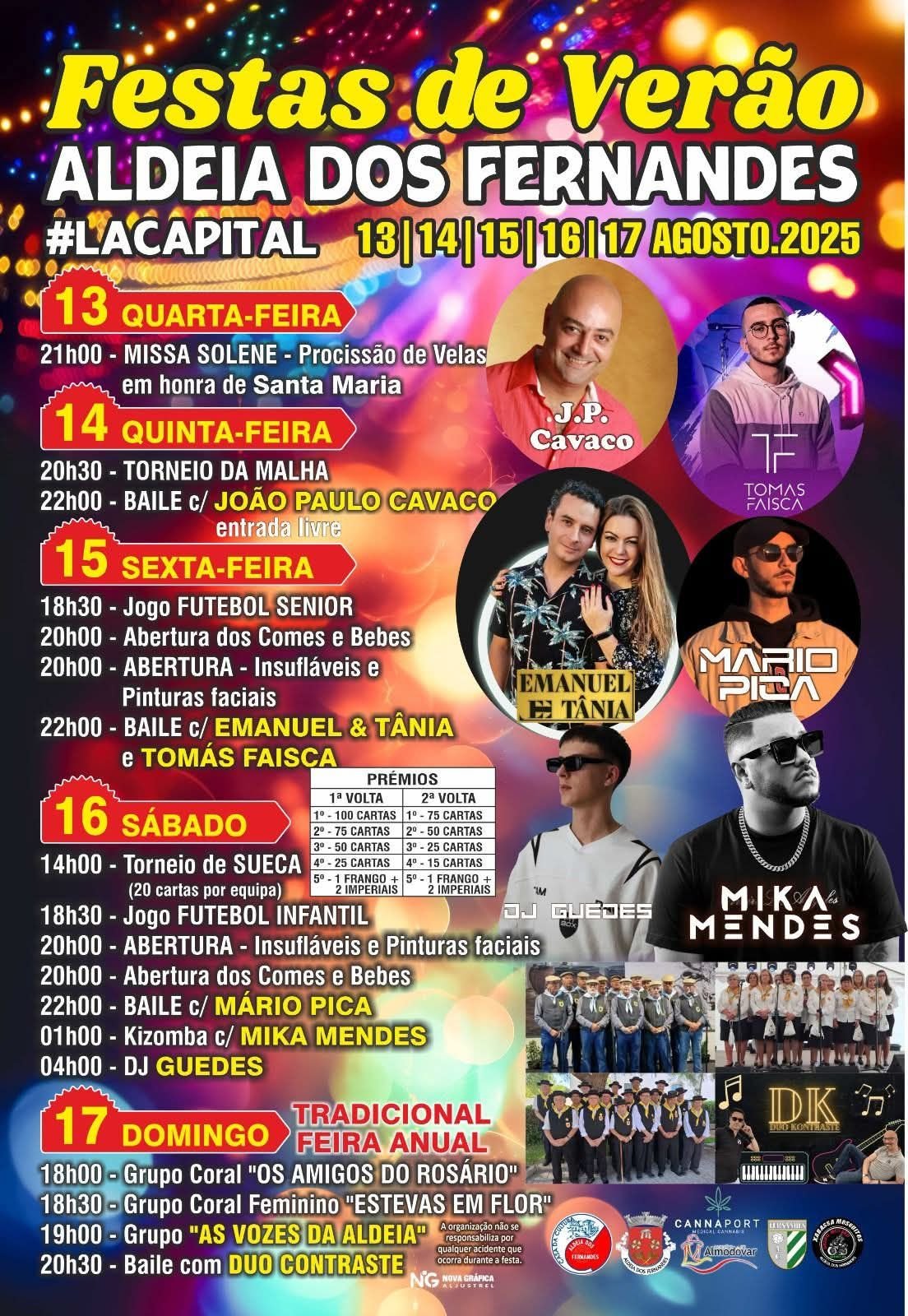 Cartaz Festas de Verão 2025 - Aldeia dos Fernandes