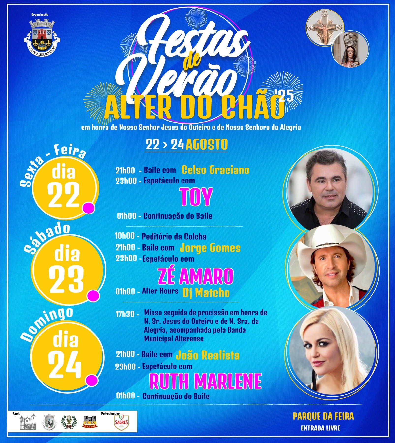 Cartaz Festas de Verão 2025 - Alter do Chão