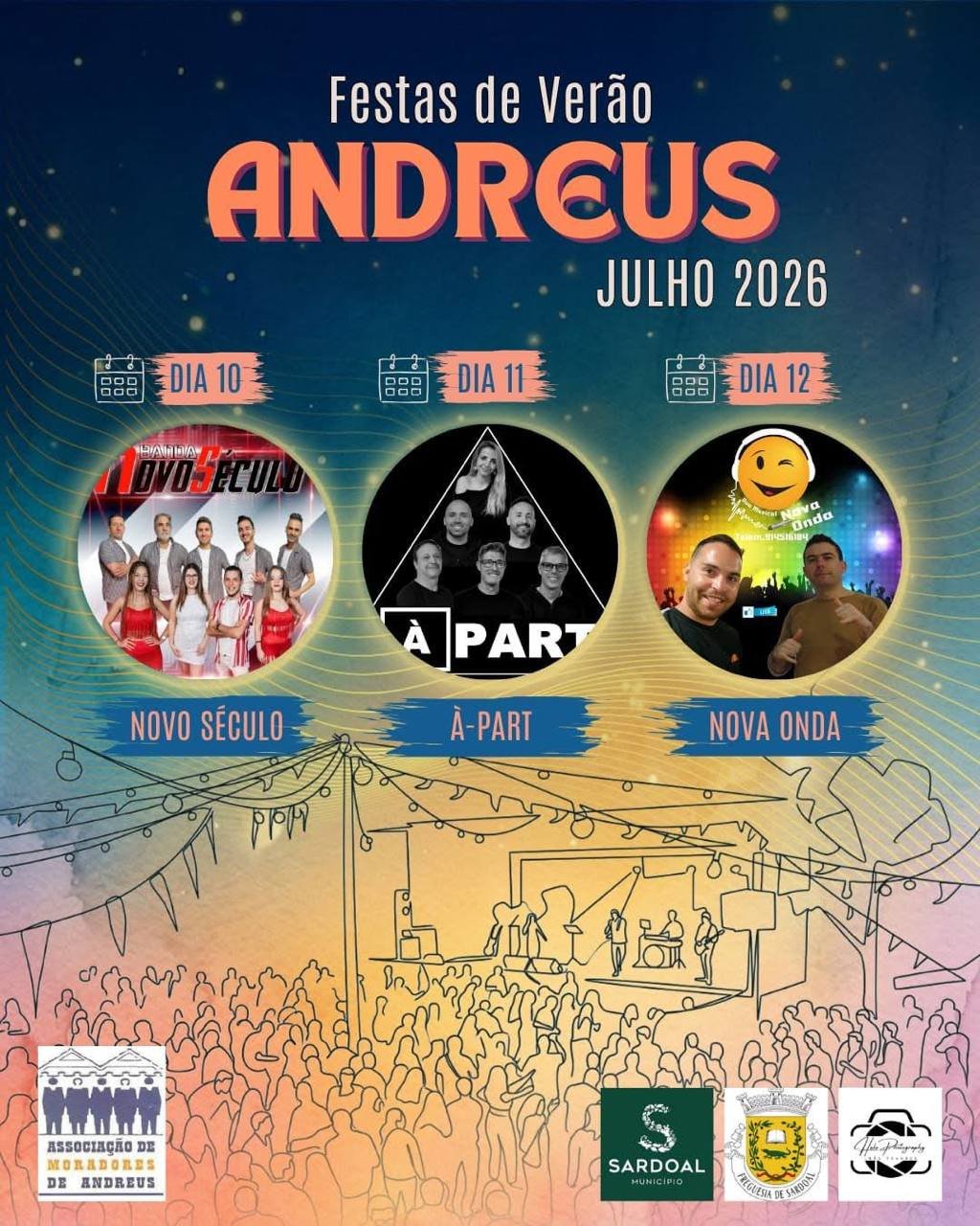 Cartaz Festas de Verão 2026 - Andreus