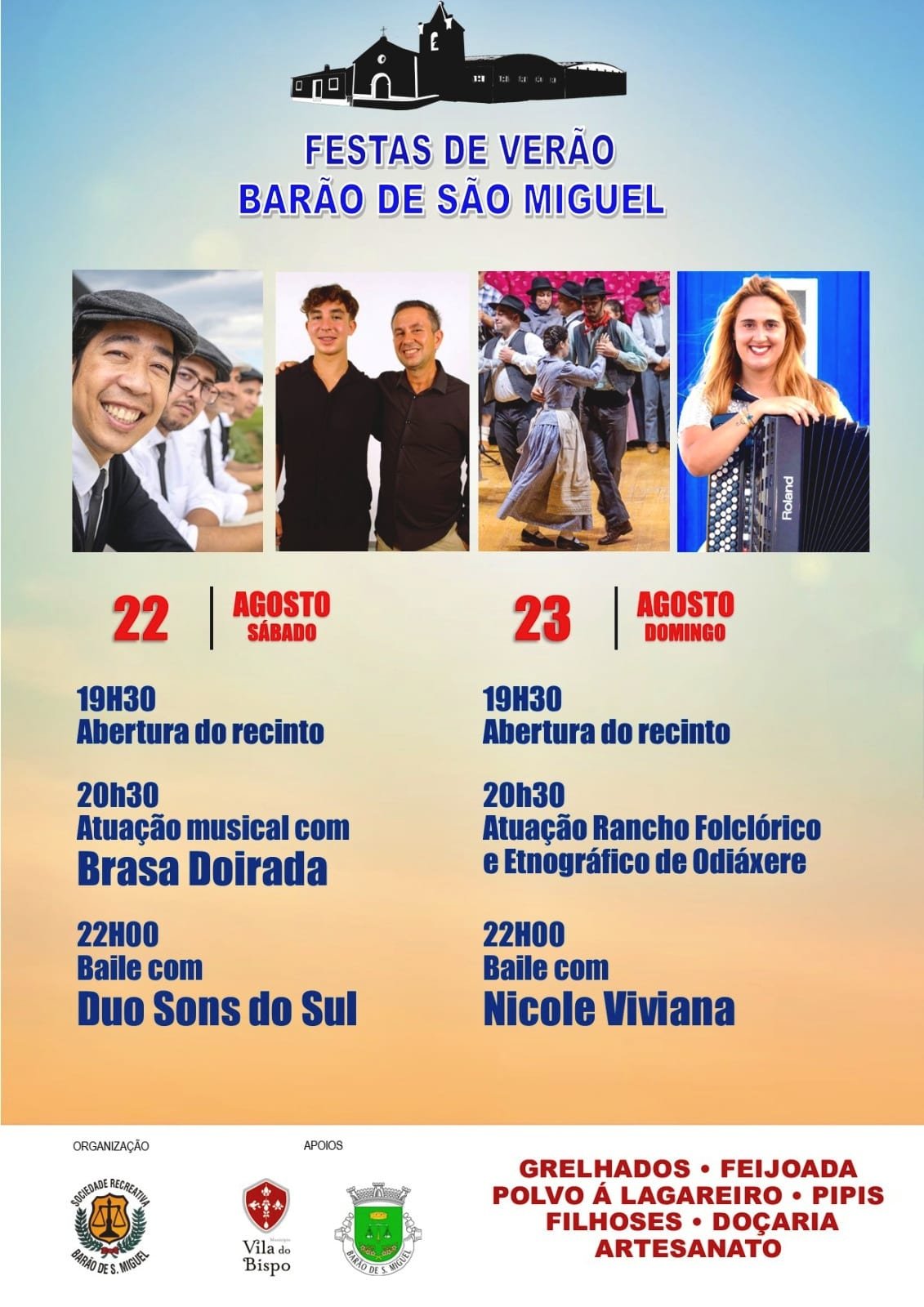 Cartaz Festas de Verão 2026 - Barão de São Miguel