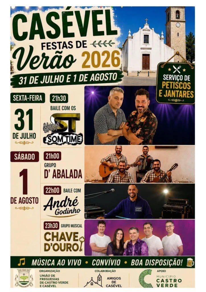 Cartaz Festas de Verão 2026 - Casével