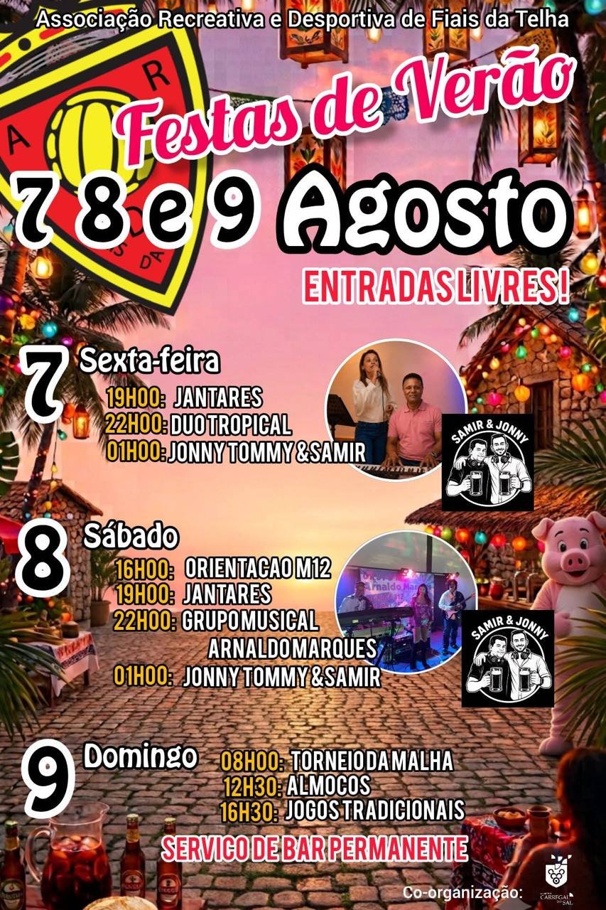 Cartaz Festas de Verão 2026 - Fiais da Telha