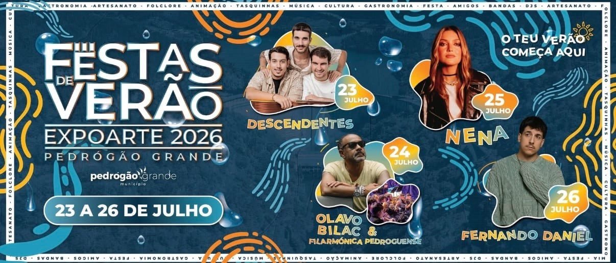 Cartaz Festas de Verão 2026 - Pedrógão Grande