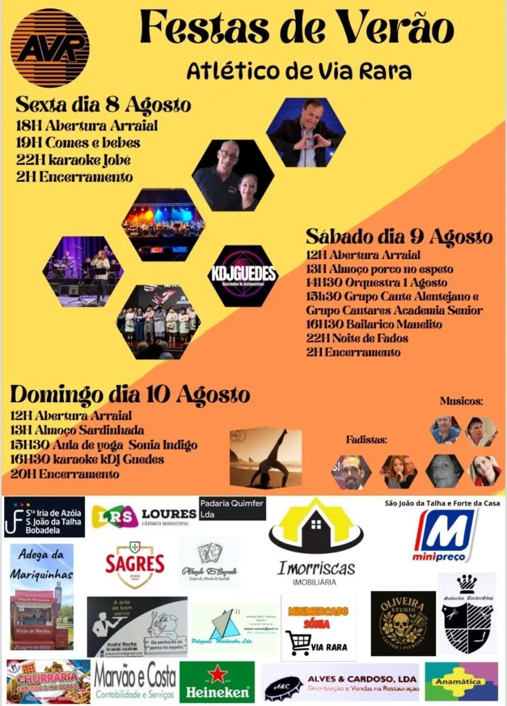 Cartaz Festas de Verão 2026 - Via Rara