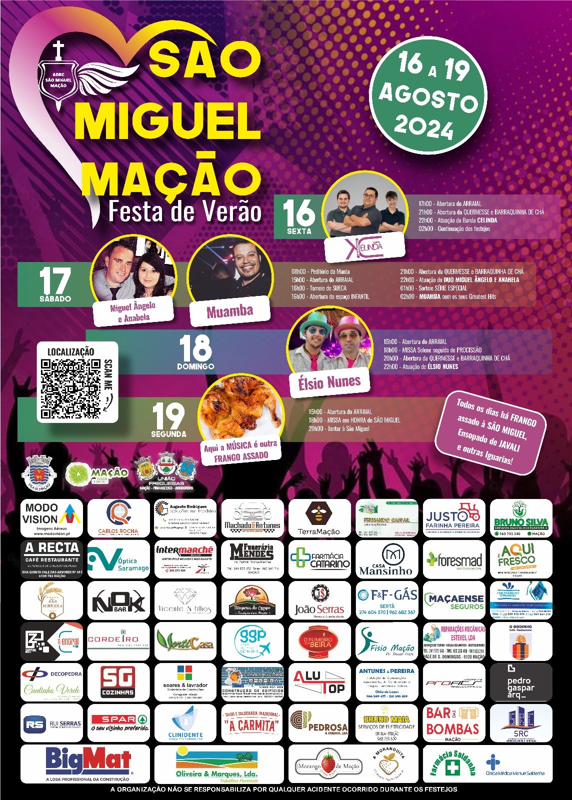 Cartaz Festas de Verão São Miguel 2024 - Mação