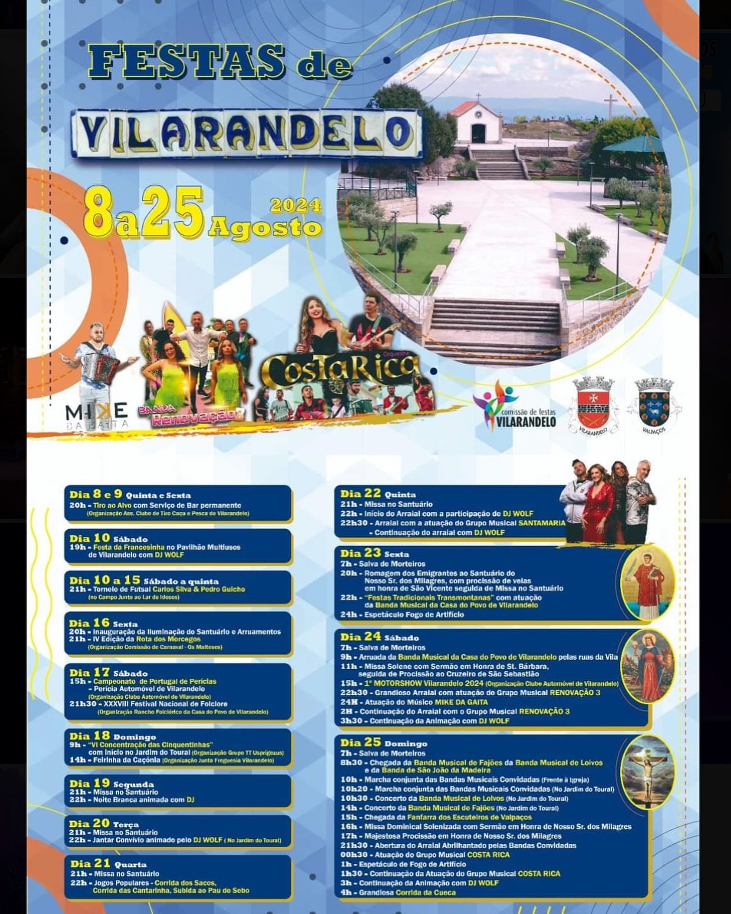 Cartaz Festas de Vilarandelo 2024 - Valpaços