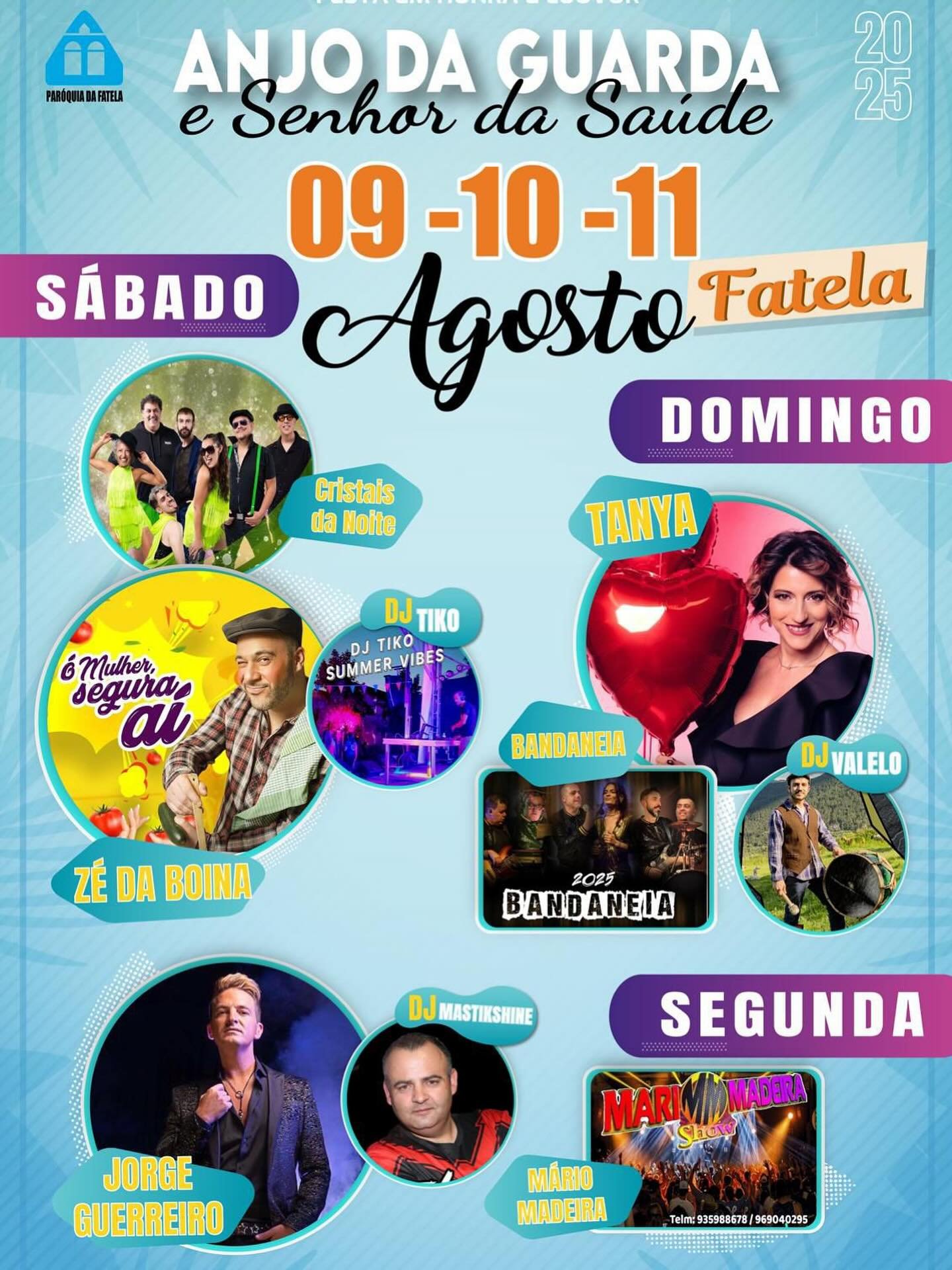 Cartaz Festas do Anjo da Guarda 2025 - Fatela