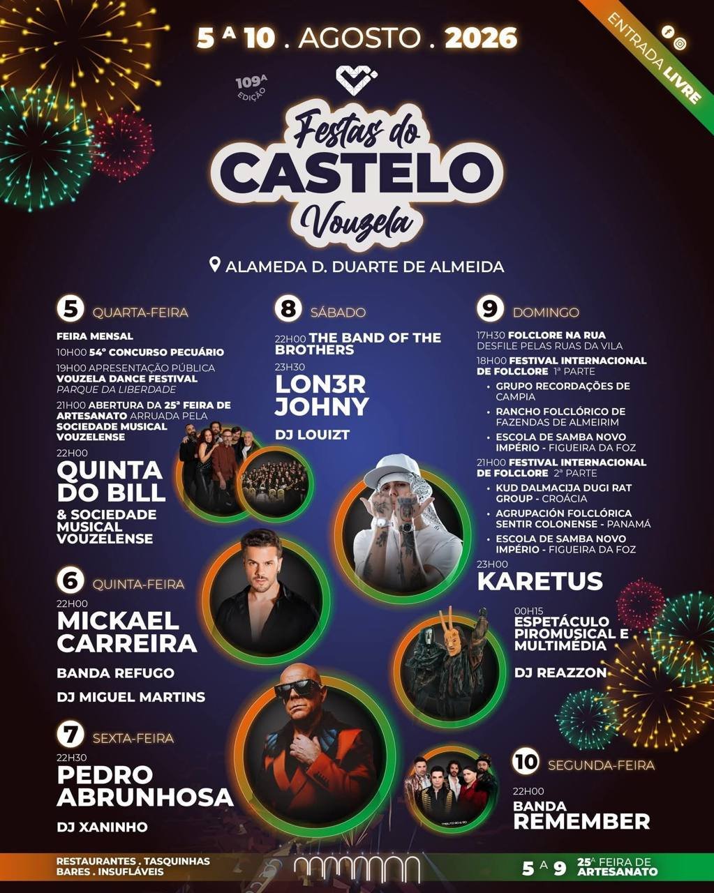 Cartaz Festas do Castelo 2026 - Vouzela