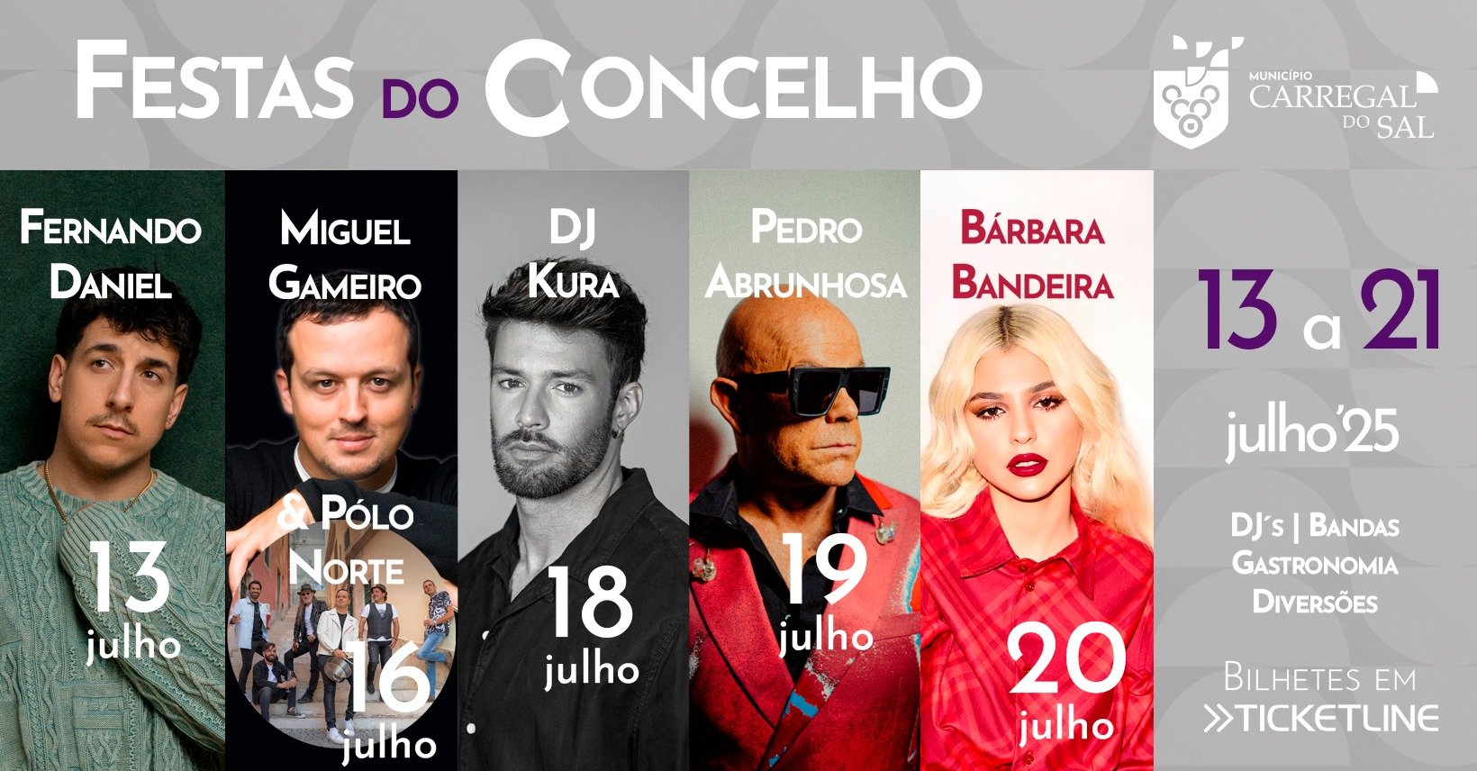 Cartaz Festas do Concelho 2025 - Carregal do Sal