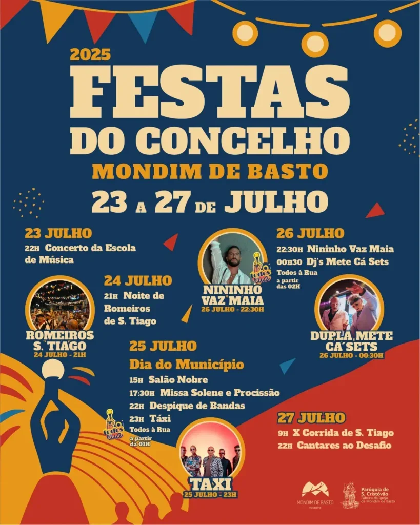 Cartaz Festas do Concelho 2025 - Mondim de Basto