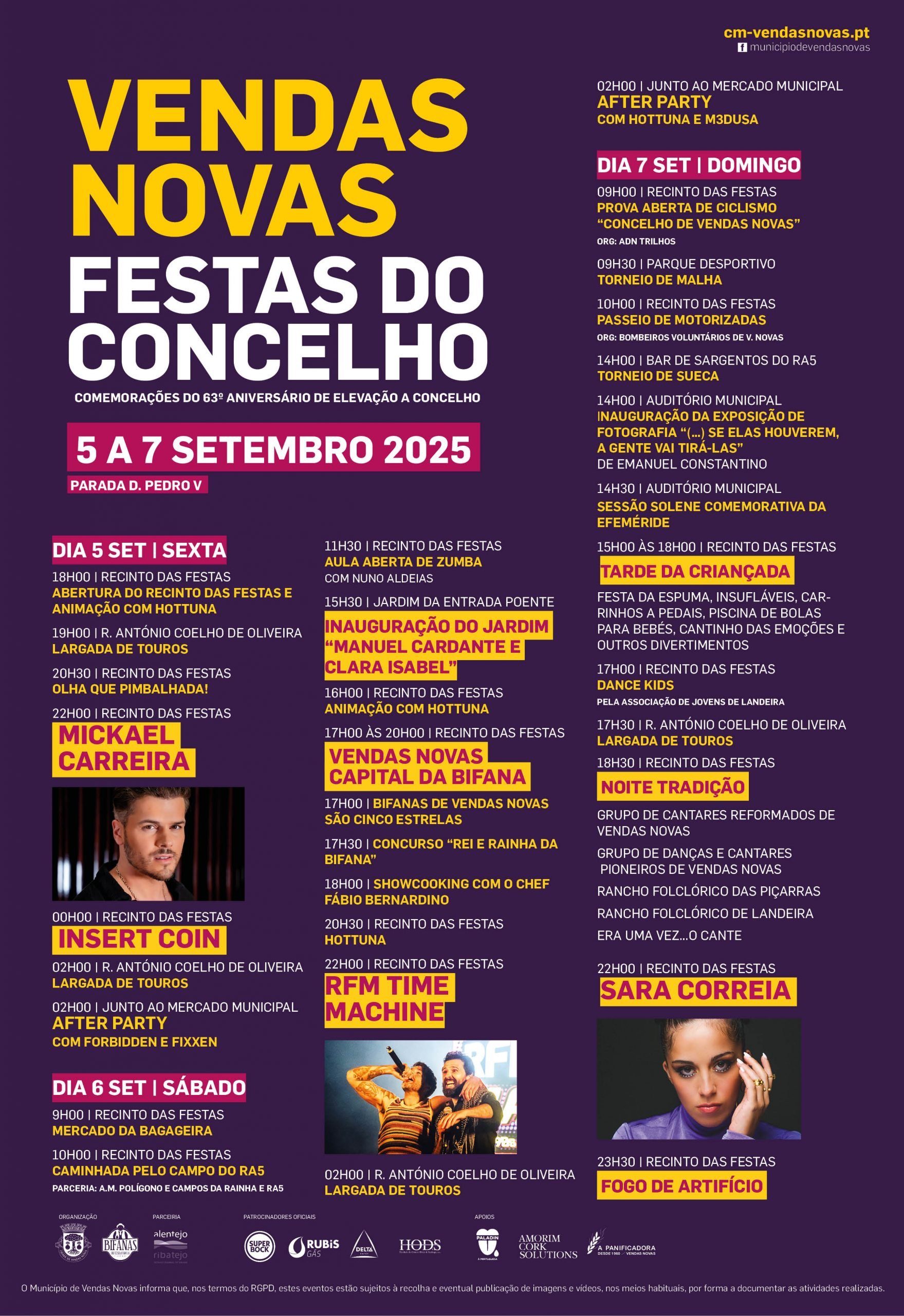 Cartaz Festas do Concelho 2025 - Vendas Novas