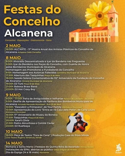 Cartaz Festas do Concelho 2026 - Alcanena