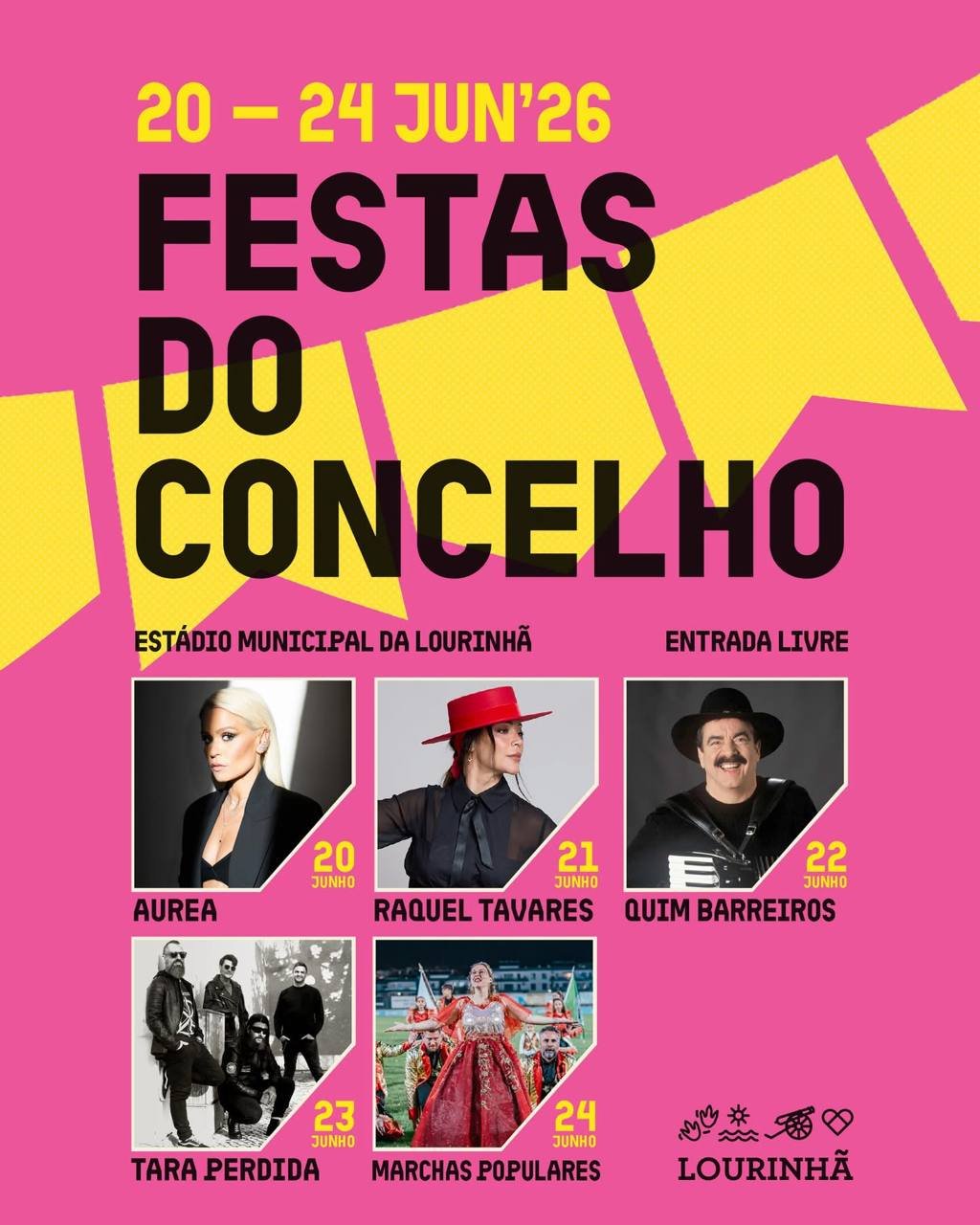 Cartaz Festas do Concelho 2026 - Lourinhã