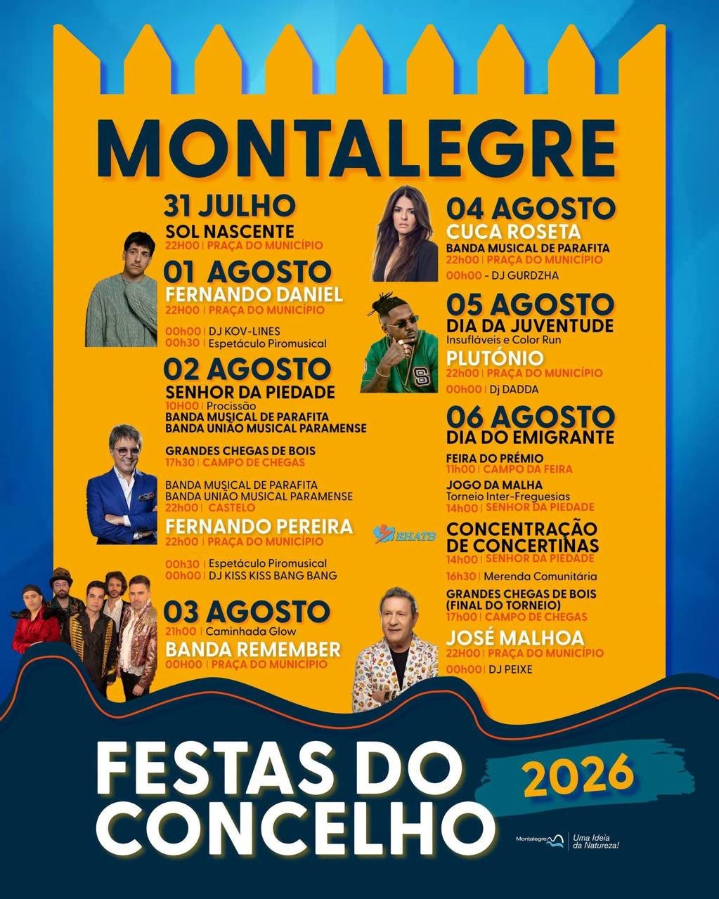 Cartaz Festas do Concelho 2026 - Montalegre