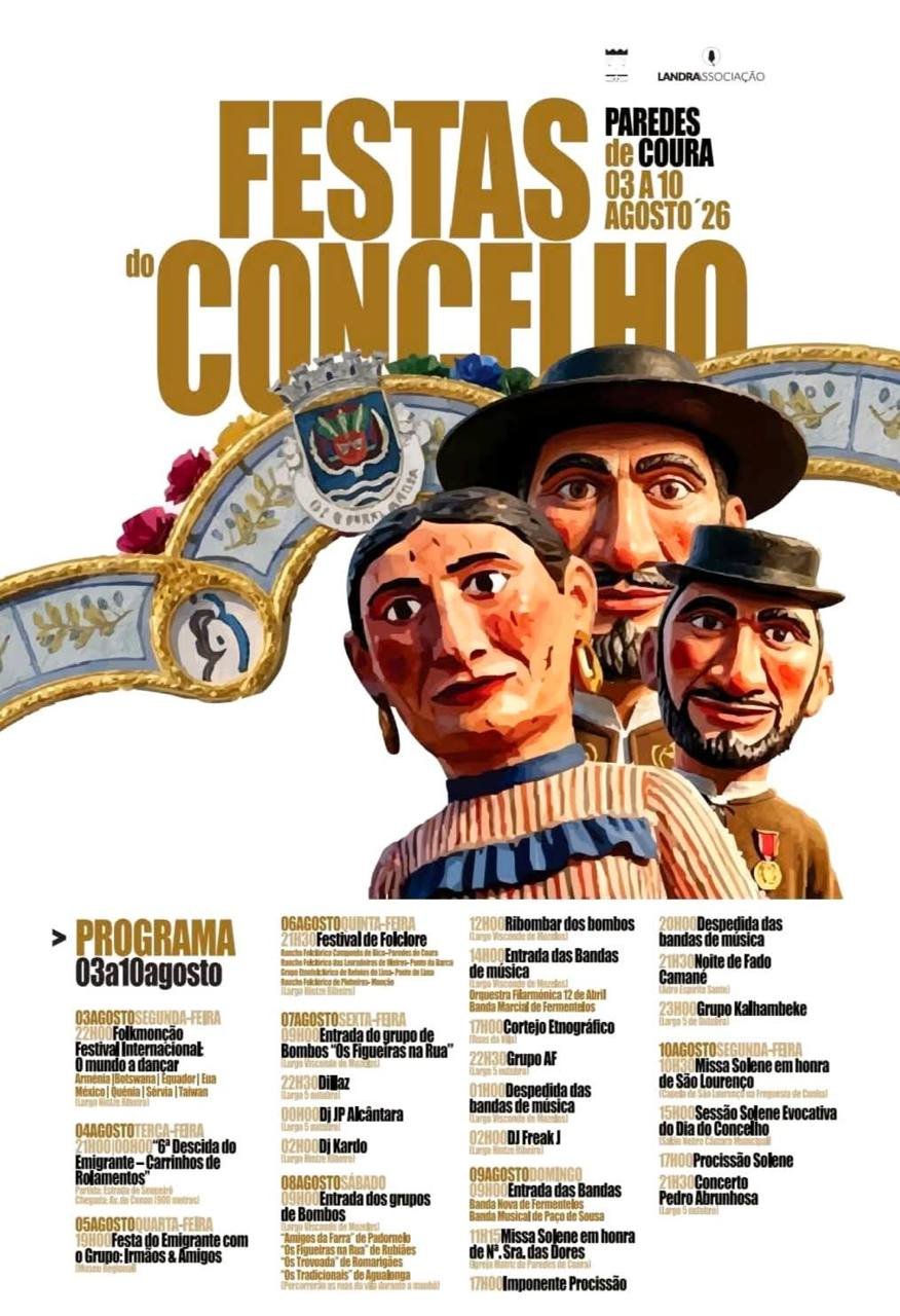 Cartaz Festas do Concelho 2026 - Paredes de Coura