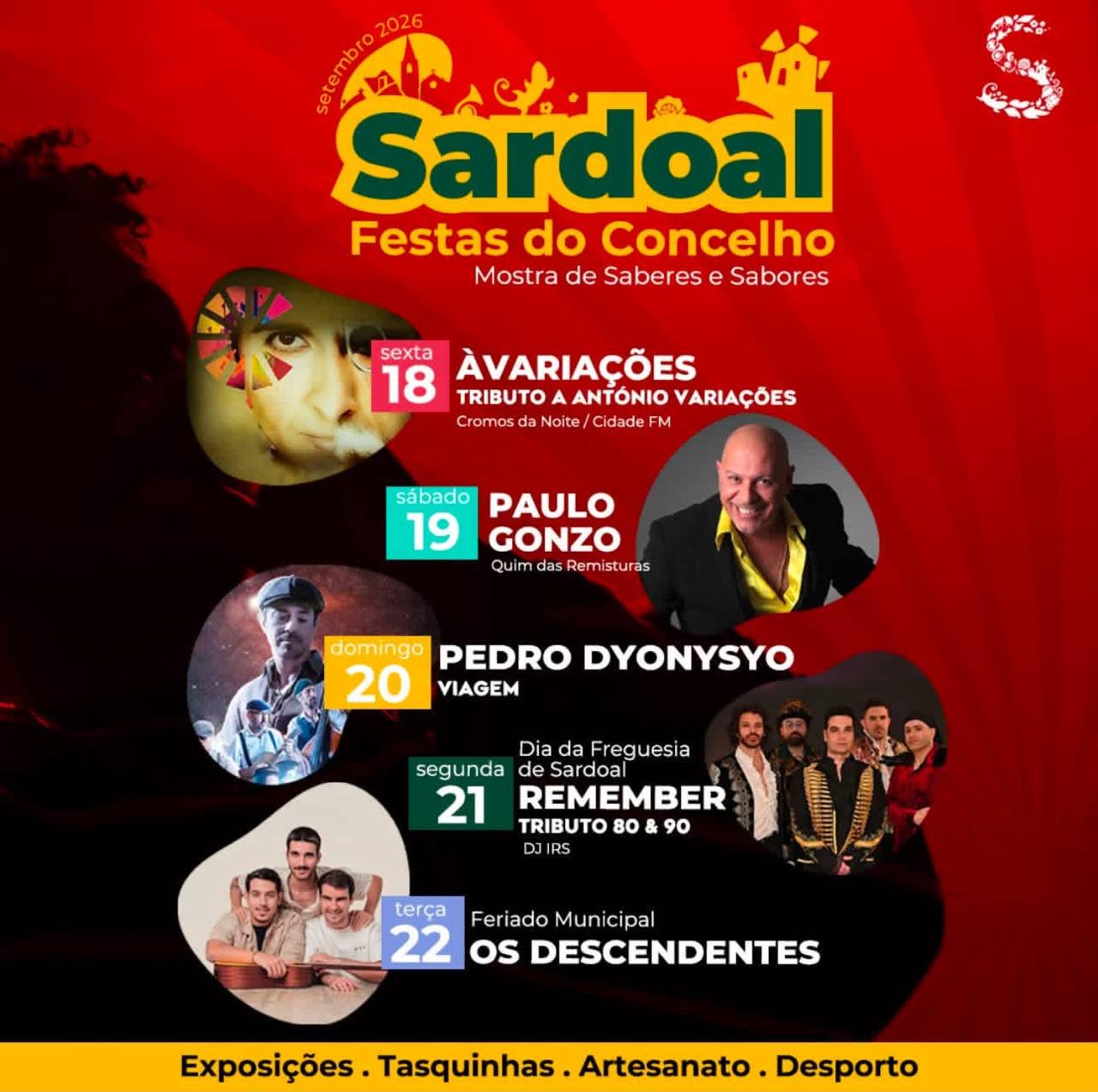 Cartaz Festas do Concelho 2026 - Sardoal