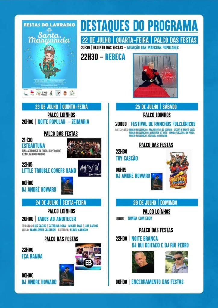 Cartaz Festas do Lavradio 2026 - Lavradio