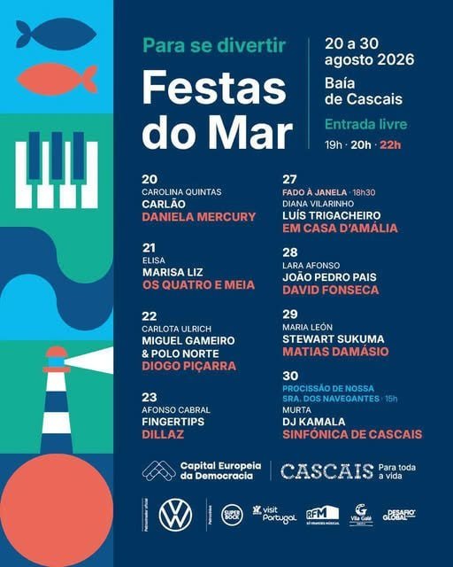 Cartaz Festas do Mar 2026 - Cascais