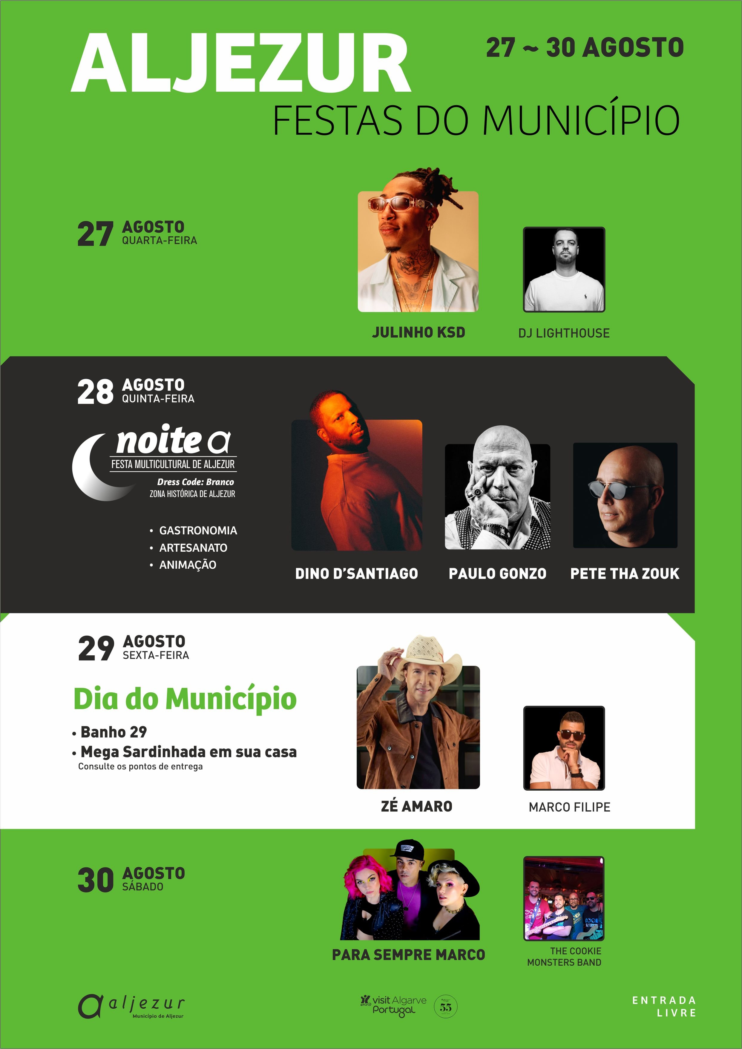 Cartaz Festas do Municipio 2025 - Aljezur