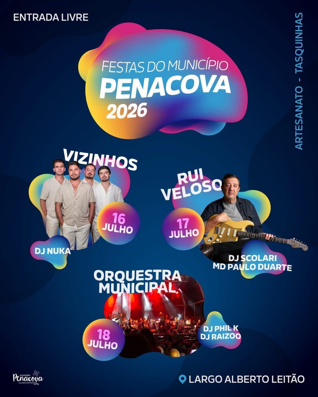Cartaz Festas do Município 2026 - Penacova