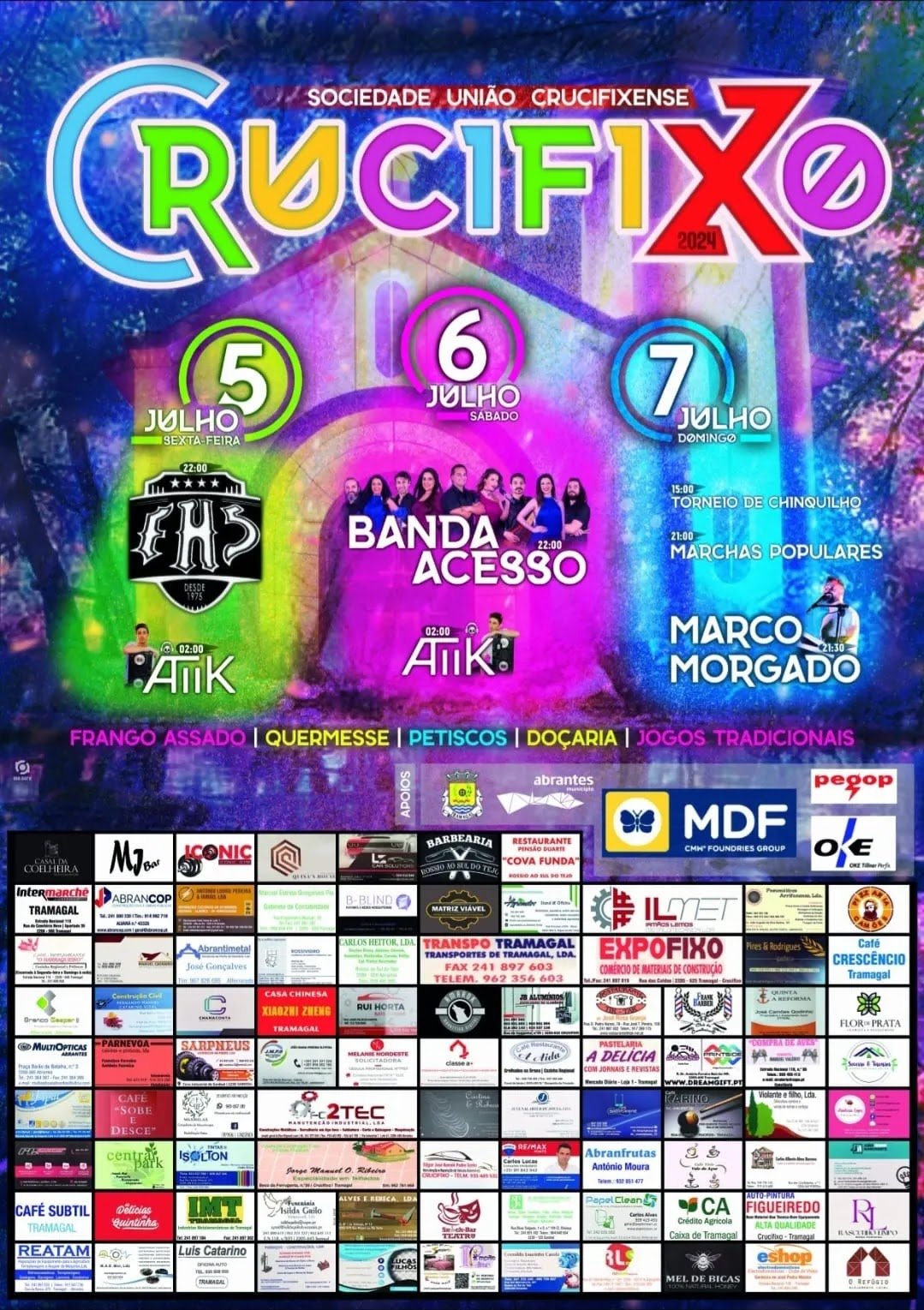 Cartaz Festas do Tramagal 2024 - Abrantes