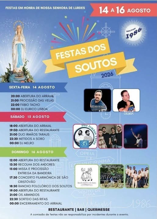 Cartaz Festas dos Soutos 2026 - Soutos