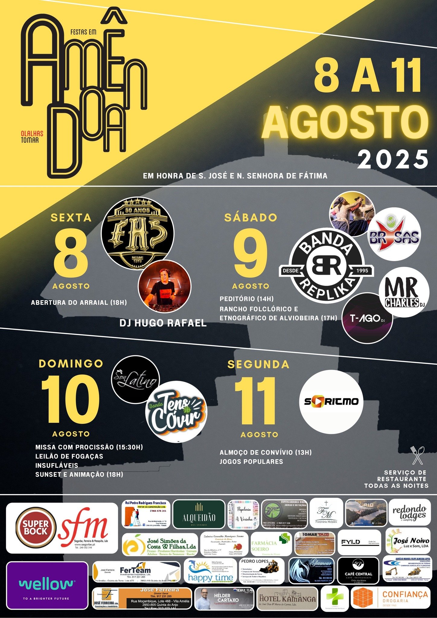 Cartaz Festas em Amêndoa 2025 - Olalhas