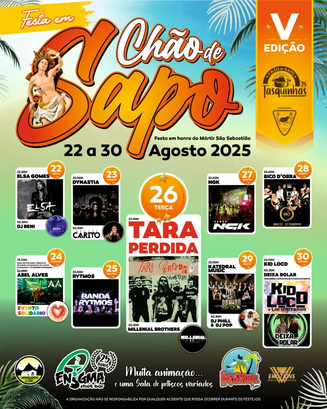 Cartaz Festas em Chão do Sapo 2025 - Lamas