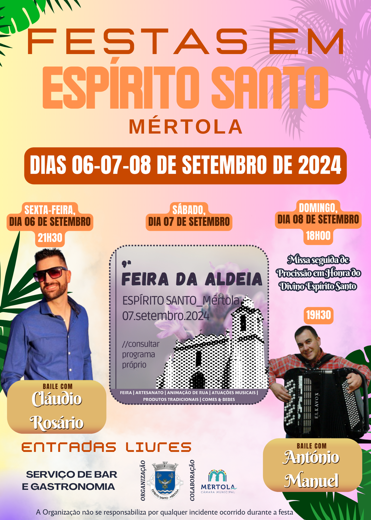 Cartaz Festas em Espírito Santo 2024 - Mértola