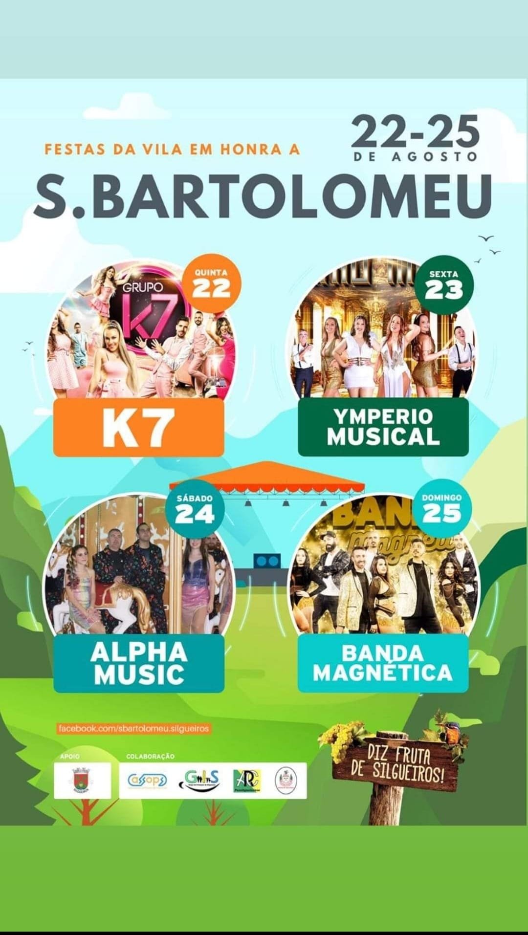 Cartaz Festas em Honra a São Bartolomeu 2024 - Silgueiros