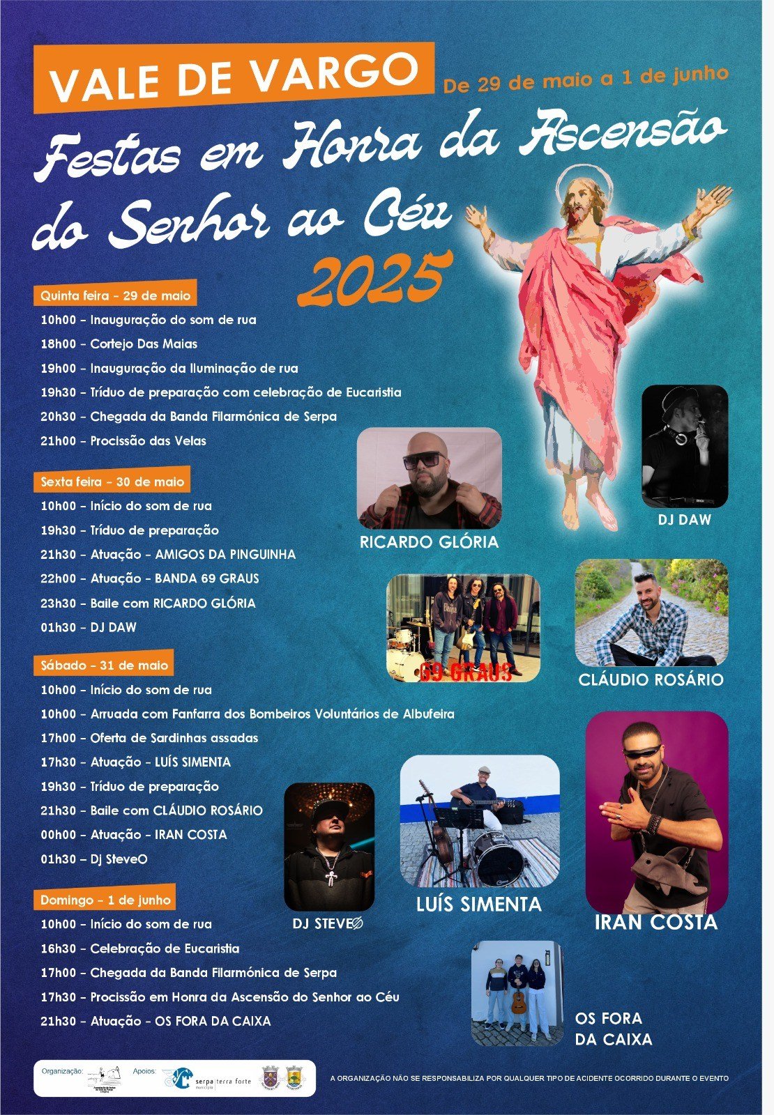 Cartaz Festas em Honra da Ascensão 2025 - Serpa