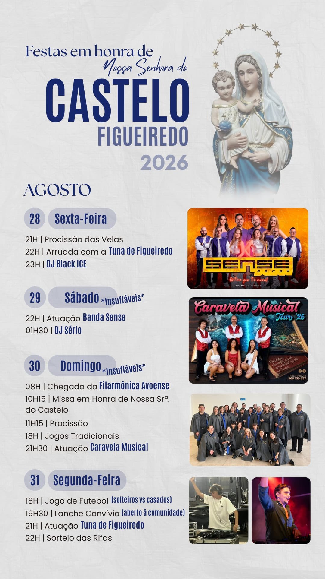 Cartaz Festas em Honra da Nossa Senhora do Castelo 2026 - Seia