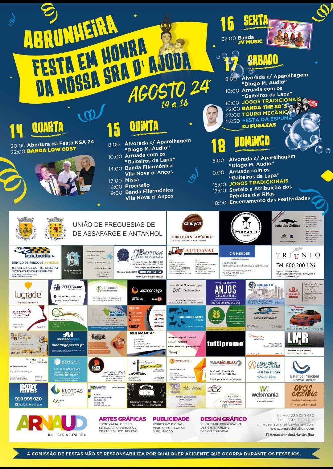 Cartaz Festas em Honra da Nossa Srª D' Ajuda 2024 - Abrunheira