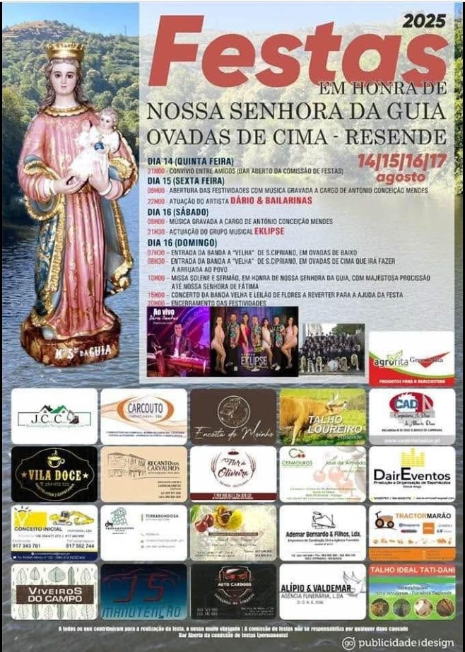 Cartaz Festas em Honra da Senhora da Guia 2025 - Resende