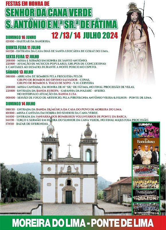 Festas em Honra da Srª da Cana Verde S. António e N. Srª de Fátima 2024 ...