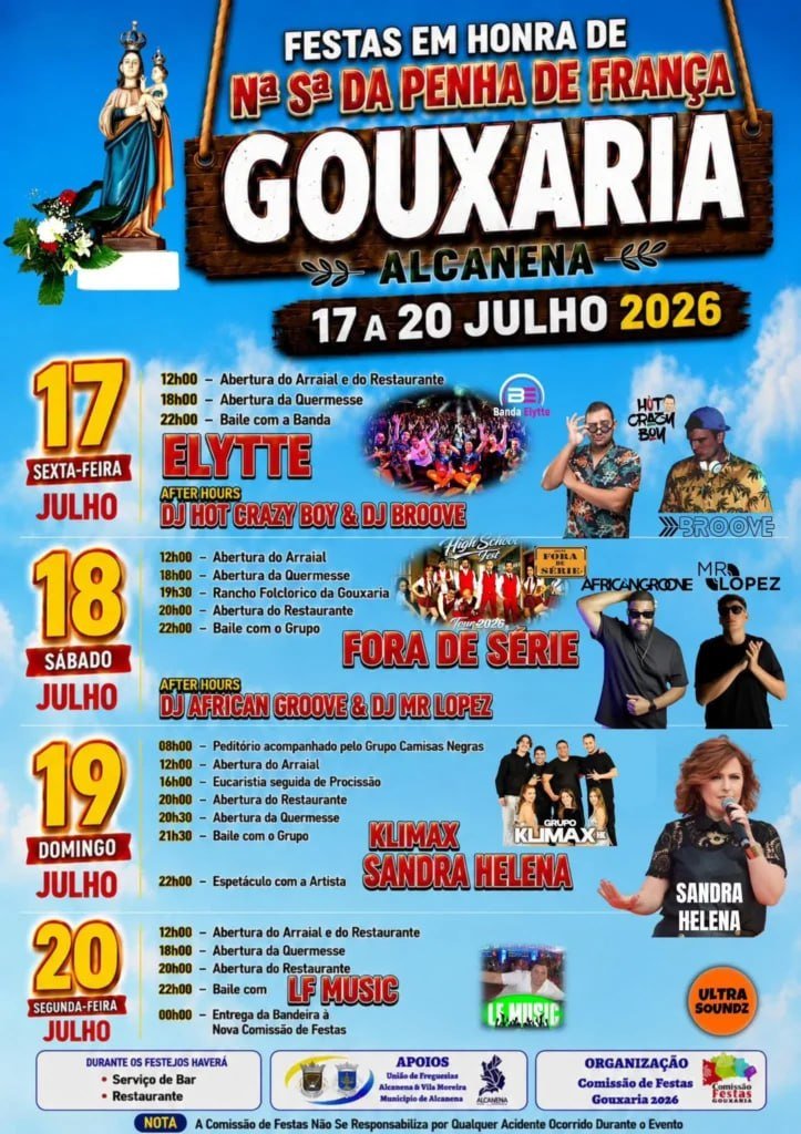 Cartaz Festas em honra de Nª Sª da Penha de França 2026 - Gouxaria