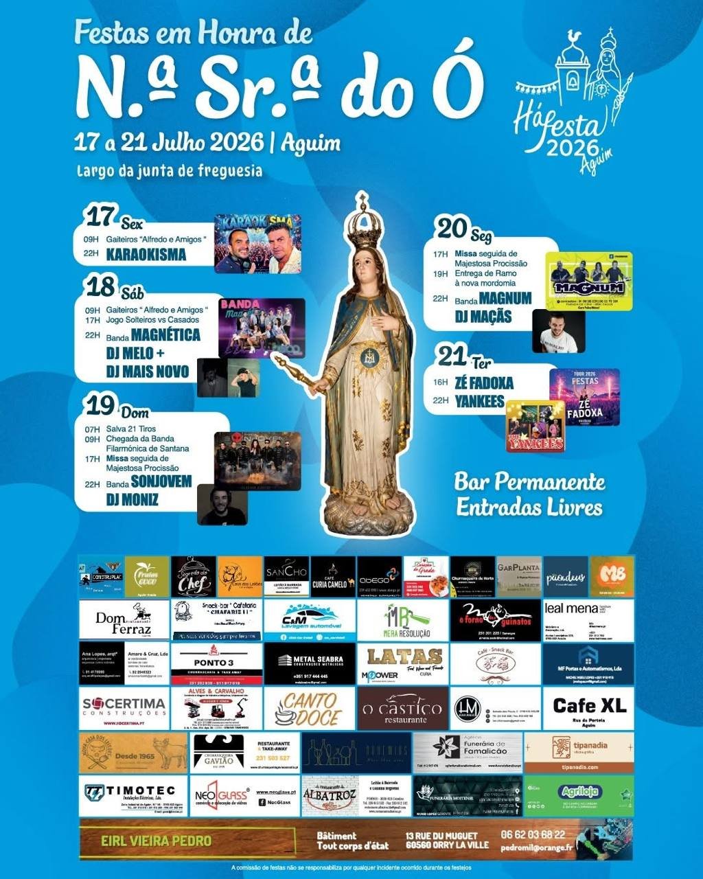 Cartaz Festas em honra de N.ª Sr.ª do Ó 2026 - Aguim