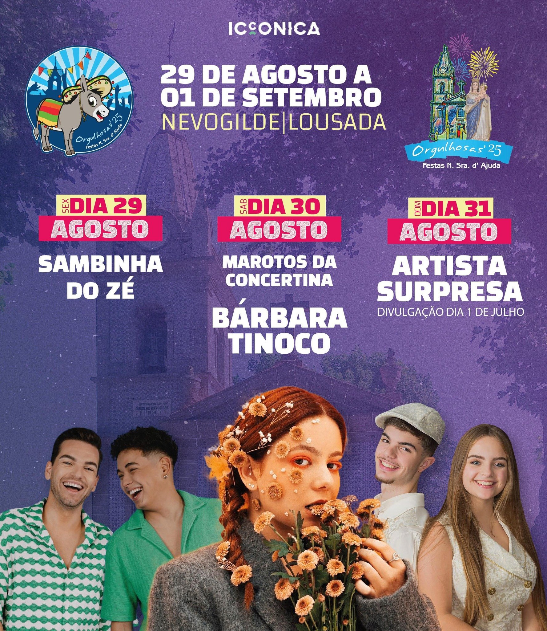 Cartaz Festas em Honra de Nossa Senhora d'Ajuda 2025 - Lousada