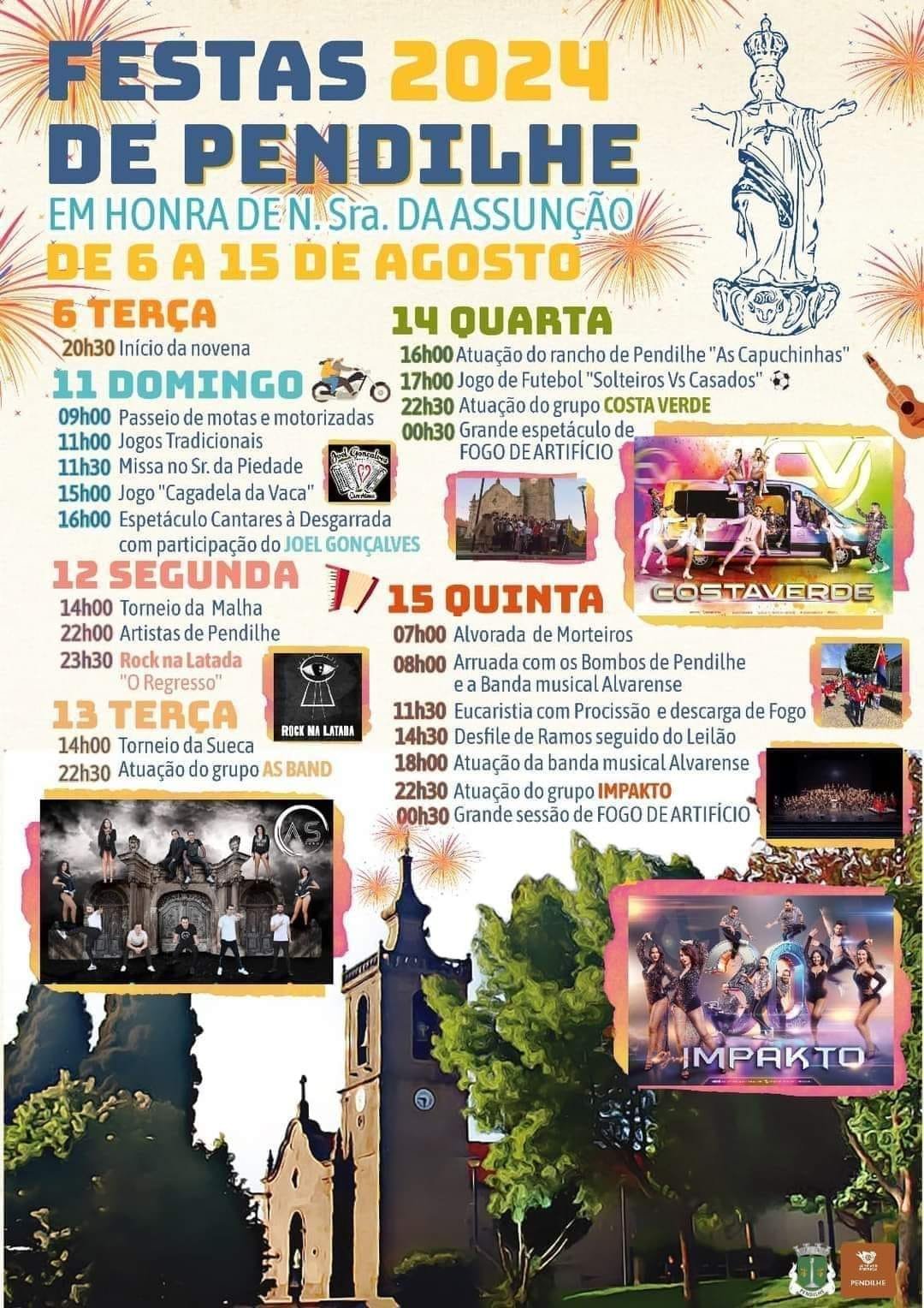 Cartaz Festas em Honra de Nossa Senhora da Assunção 2024 - Pendilhe