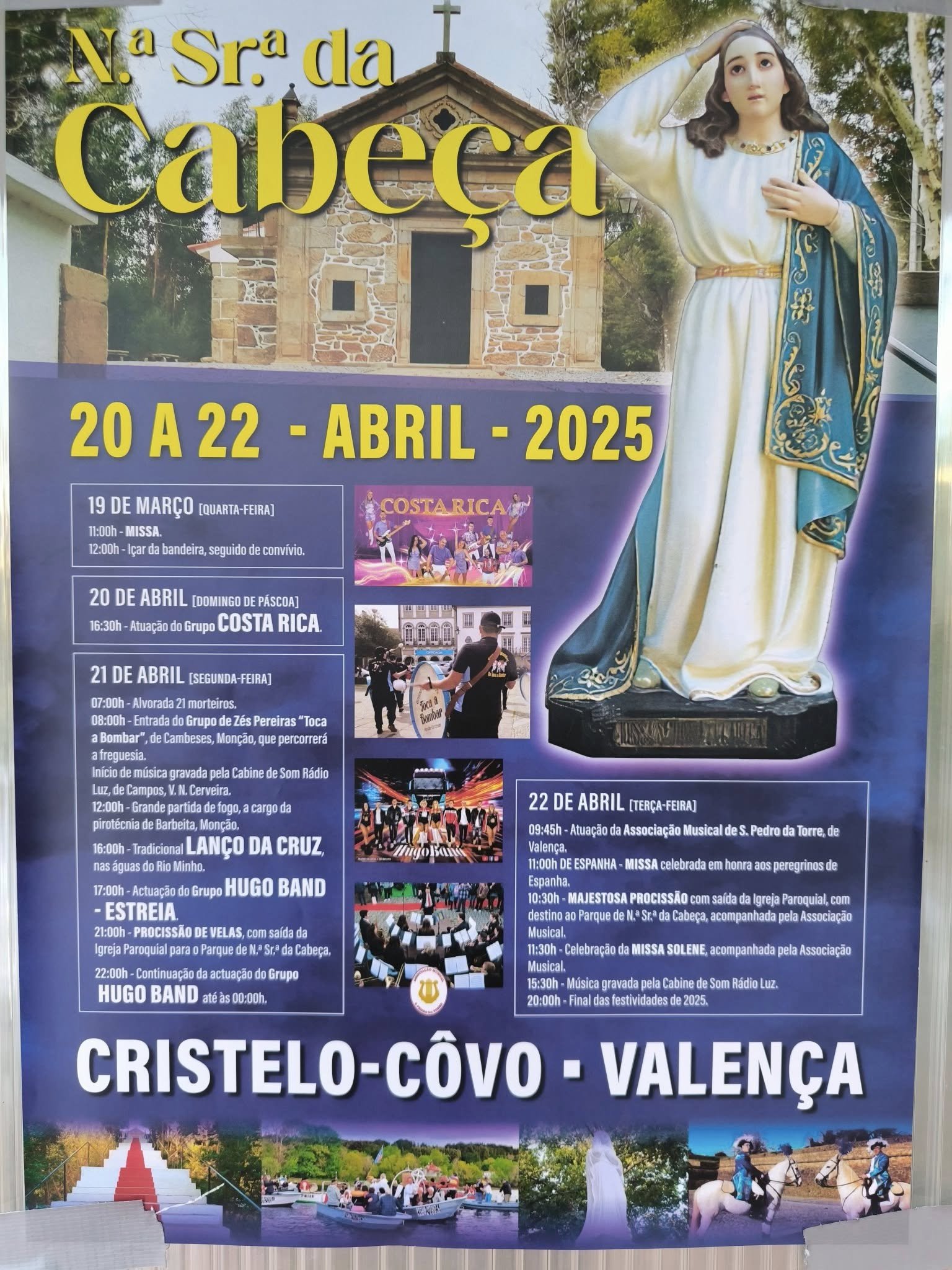Cartaz Festas em Honra de Nossa Senhora da Cabeça 2025 - Valença