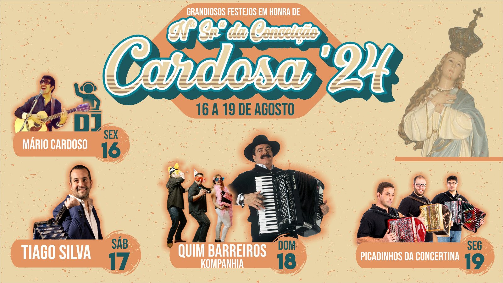 Cartaz Festas em Honra de Nossa Senhora da Conceição 2024 - Cardosa