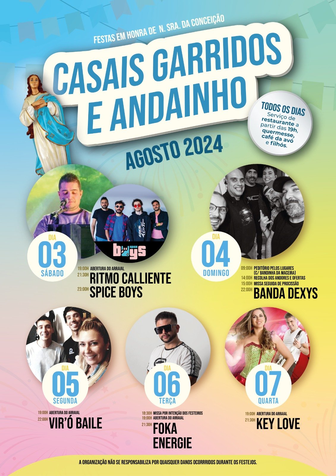 Cartaz Festas em Honra de Nossa Senhora da Conceição 2024 - Casais Garridos e Andainho