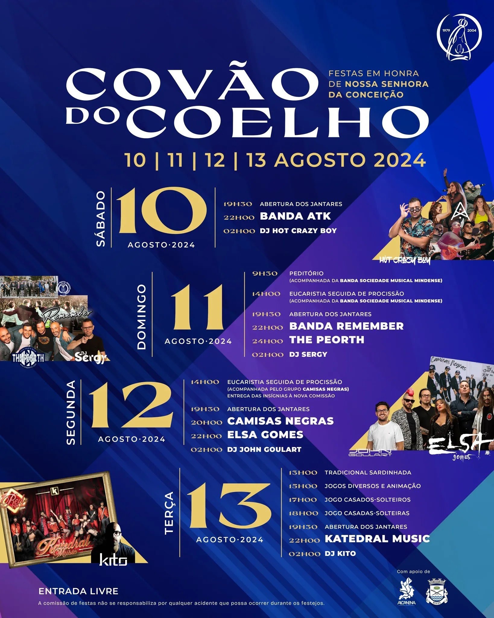 Cartaz Festas em Honra de Nossa Senhora da Conceição 2024 - Covão do Coelho