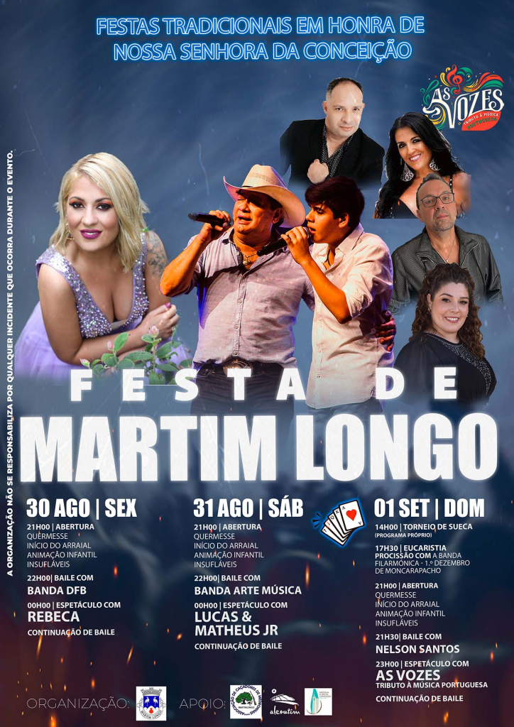 Cartaz Festas em Honra de Nossa Senhora da Conceição 2024 - Martim Longo