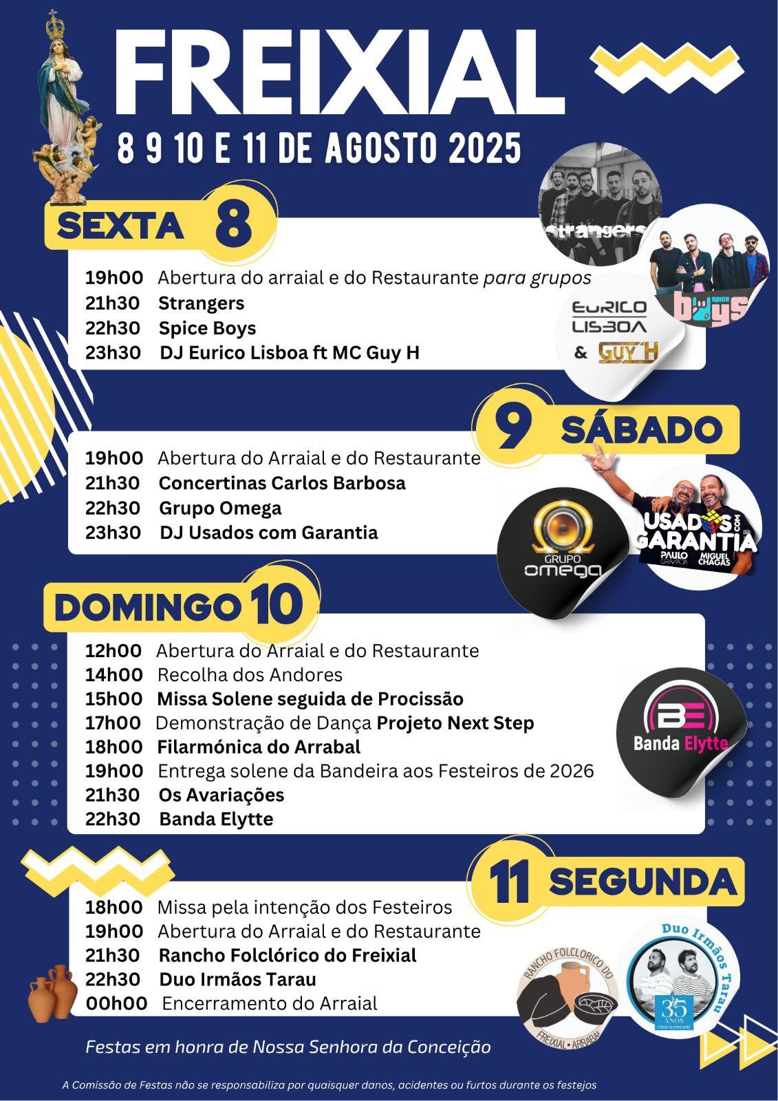 Cartaz Festas em Honra de Nossa Senhora da Conceição 2025 - Frexial