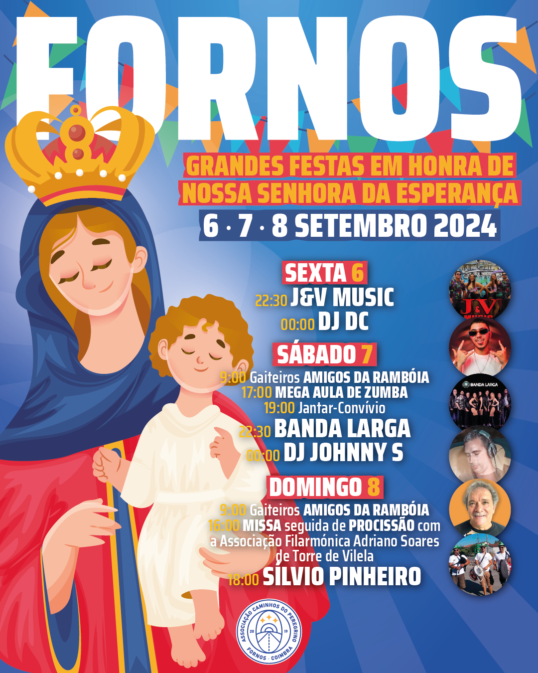 Cartaz Festas em Honra de Nossa Senhora da Esperança 2024 - Fornos