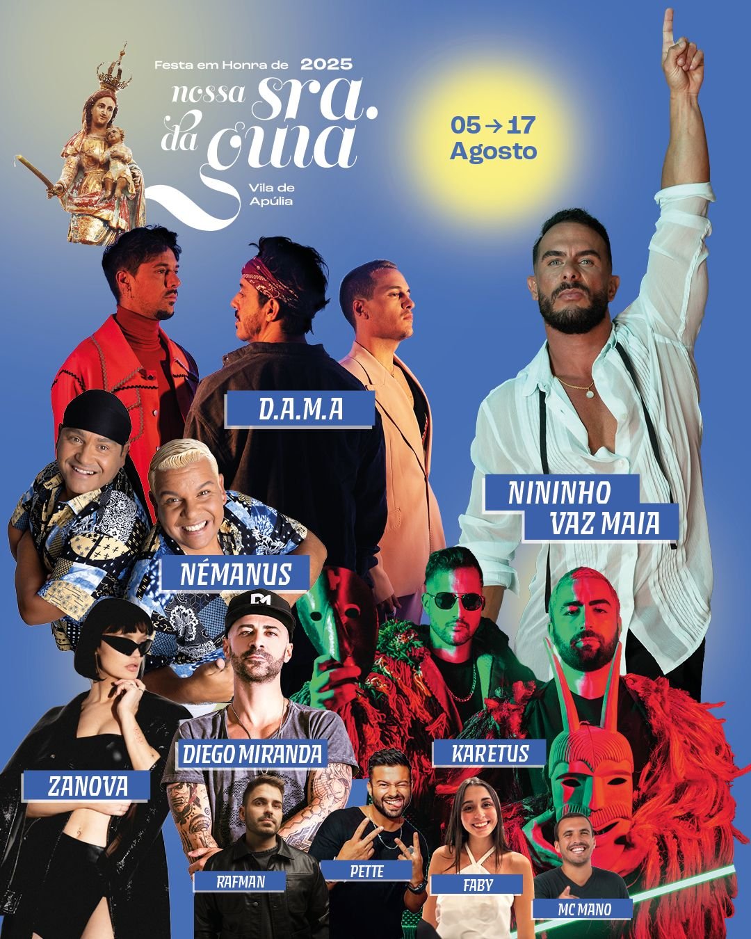 Cartaz Festas em Honra de Nossa Senhora da Guia 2025 - Apúlia