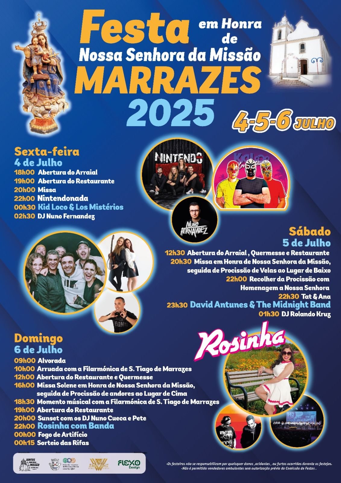 Cartaz Festas em Honra de Nossa Senhora da Missão 2025 - Marrazes
