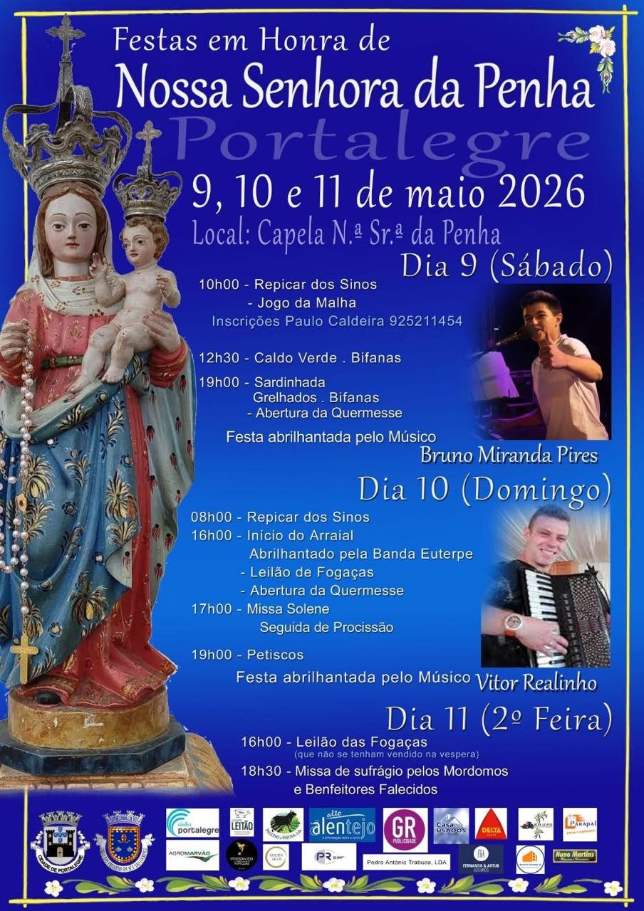 Cartaz Festas em Honra de Nossa Senhora da Penha 2026 - Portalegre